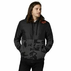 Sweatshirts FOX LINDON SASQUATCH FLEECE BLACK CAMO 21 Gris / Noir