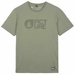 T-shirts PICTURE BASEMENT FLOCK TEE DUSTY OLIVE 22 Vert