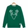 Sweatshirts FRENCH DISORDER CLYDE RUDOLPH BOTTLE GREEN 22 Vert -Vêtements casual Homme Soldes Boutique 9 99166 clyde rudolph bottle green hsw3 rudol bg 01