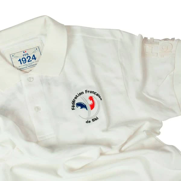 Polos FFS POLO MANCHES COURTES FFS 23 Blanc 5 Polos FFS POLO MANCHES COURTES FFS 23 Blanc – Image 3